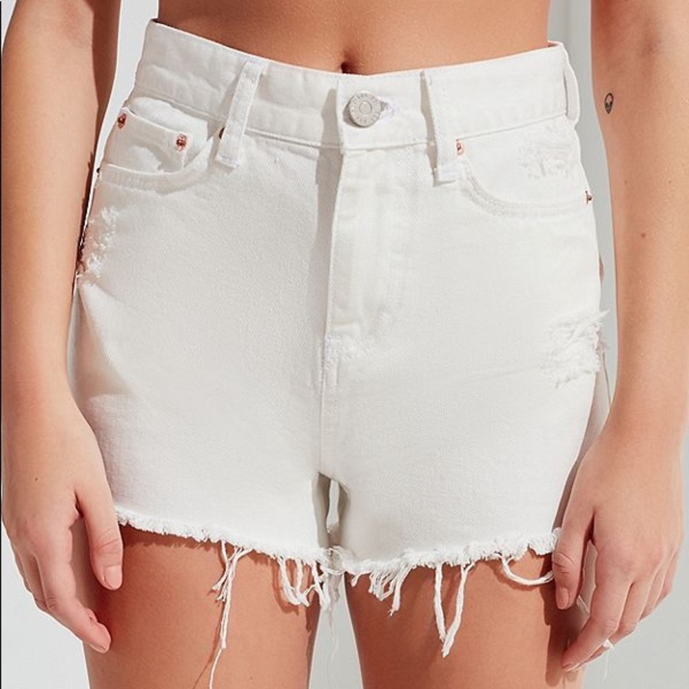 BDG Distressed Girlfriend High-Rise Shorts